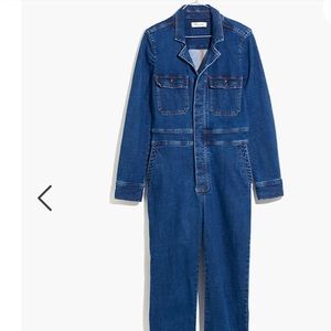 Madewell denim slim coverall jumpsuit